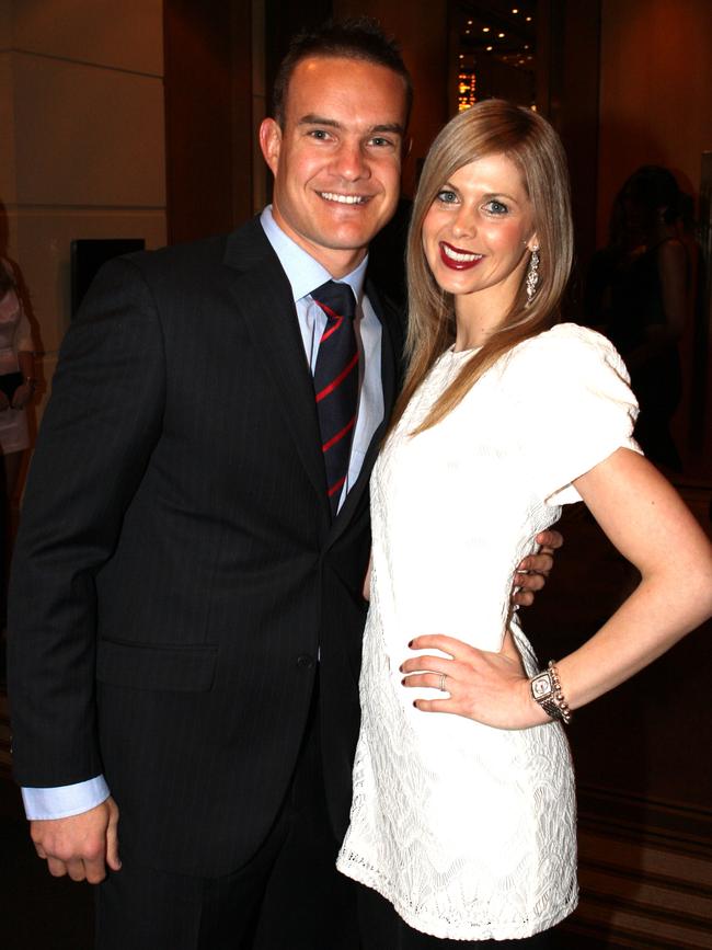 Anna and Brad Green at the 2010 Melbourne best and fairest.