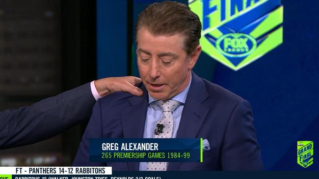 Greg Alexander was emotional after the Panthers' Grand Final win.