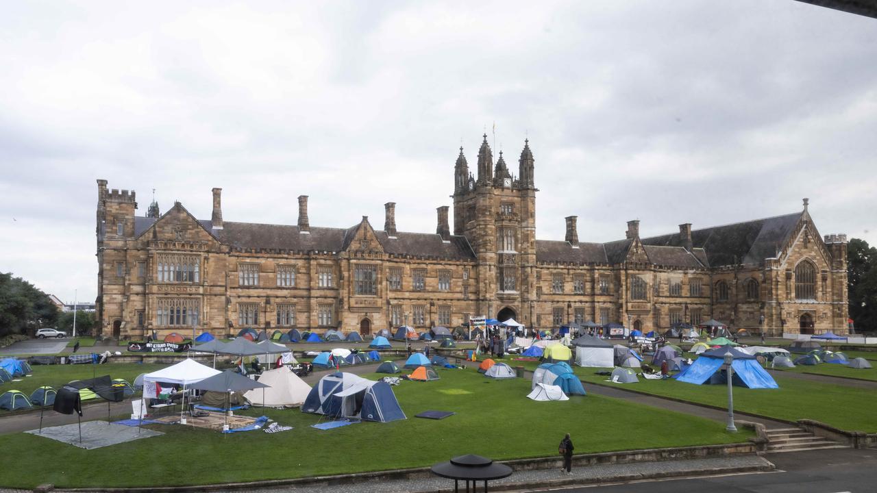 University of Sydney vice-chancellor Mark Scott says anyone who wants to avoid the encampment can do so given the large campus. Picture: NewsWire / Monique Harmer