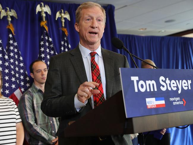 US billionaire Tom Steyer is determined to get Donald Trump out of office. Picture: Chip Somodevilla/Getty Images/AFP