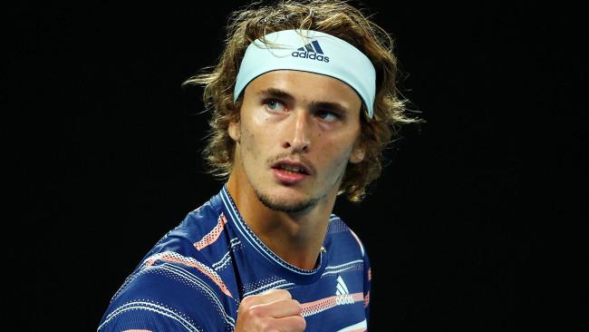 Alexander Zverev is on top in his Aus Open semi final clash with Dominic Thiem.