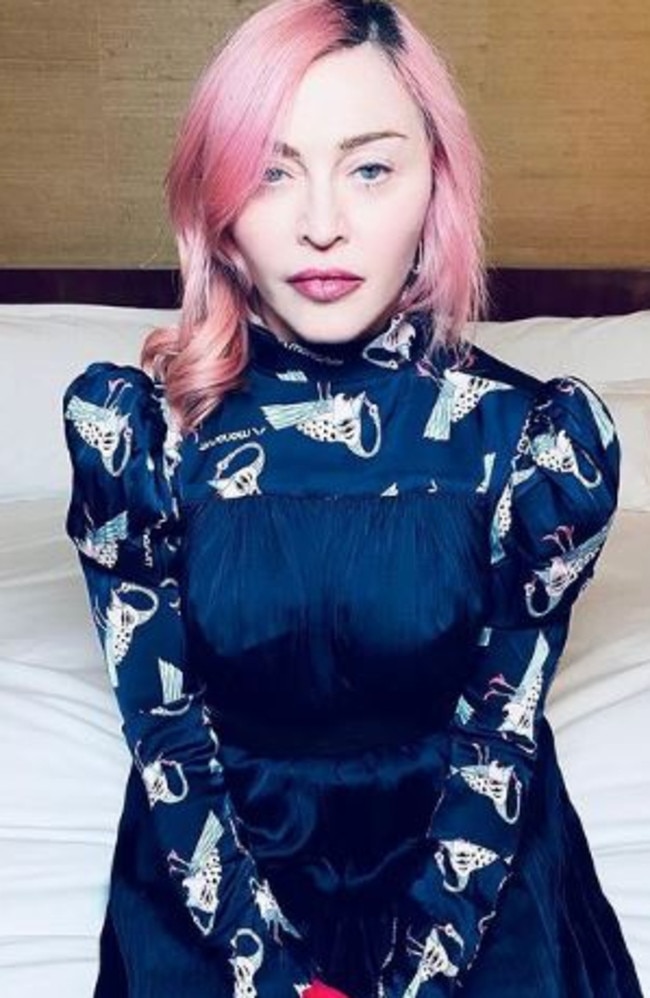 Madonna joined the pink hair brigade in 2020. Picture: Instagram