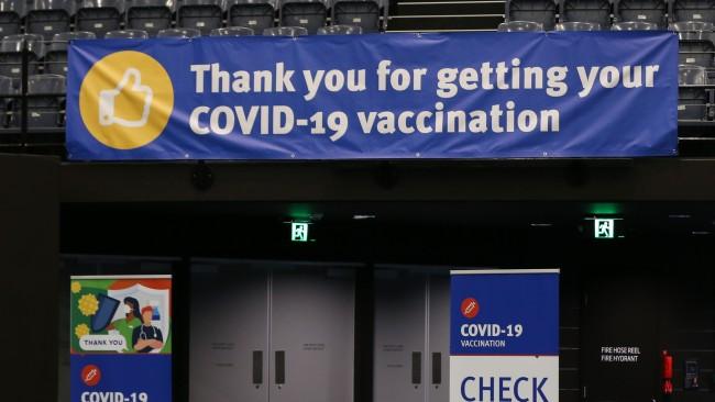 The vaccination hub at the Cairns Convention Centre. Picture: Brendan Radke