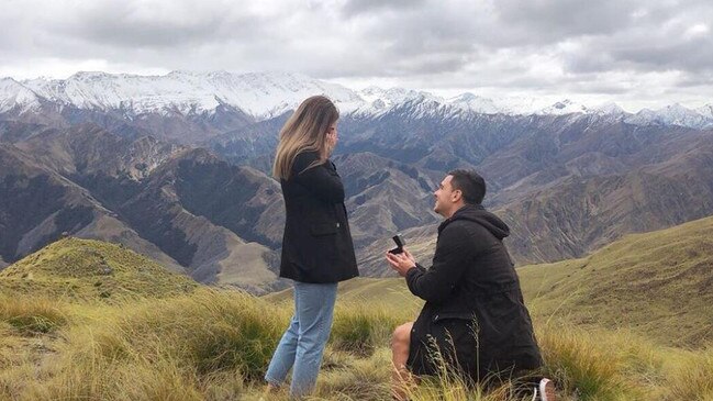 Kodi Nikorima popped the question to Bree Tobler in New Zealand. Photo: Instagram