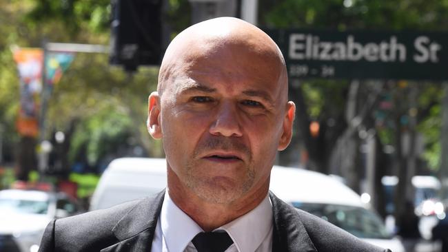 Former NSW Detective Gary Jubelin arrives at the Downing Centre Local Court in Sydney on Friday. Picture: AAP/Peter Rae