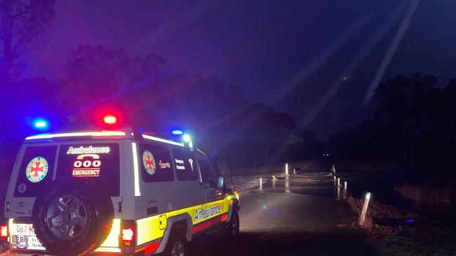 A teen was injured after crashing into a cow on Whyenbah Rd, St George.