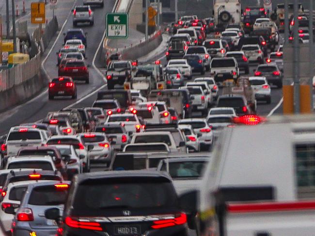 Business case studies for RACQ traffic data.M1 Pacific Motorway traffic heading southbound towards the Gold Coast from Brisbane.Picture: Nigel Hallett