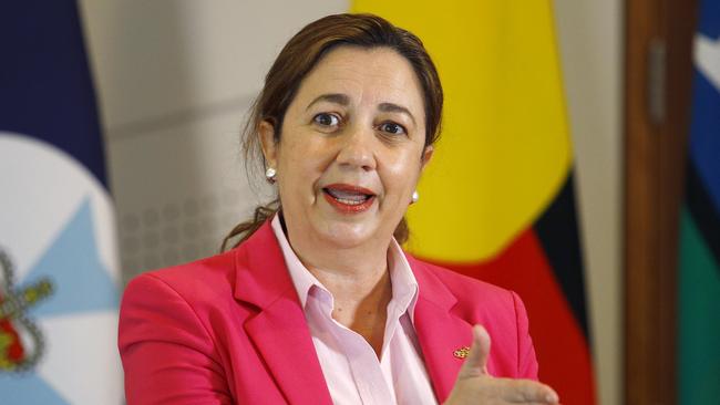 BRISBANE, AUSTRALIA – NewsWire Photos JANUARY 7, 2022: Queensland Premier Annastacia Palaszczuk during a press conference in Brisbane. Picture: NCA NewsWire/Tertius Pickard