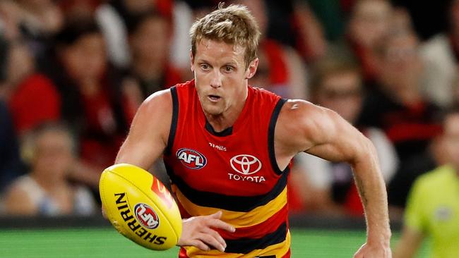 Adelaide’s Rory Sloane needs to tidy up his kicking. Picture: Getty Images