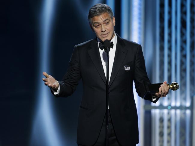 You caught the brass ring ... Clooney accepting his lifetime achievement award.