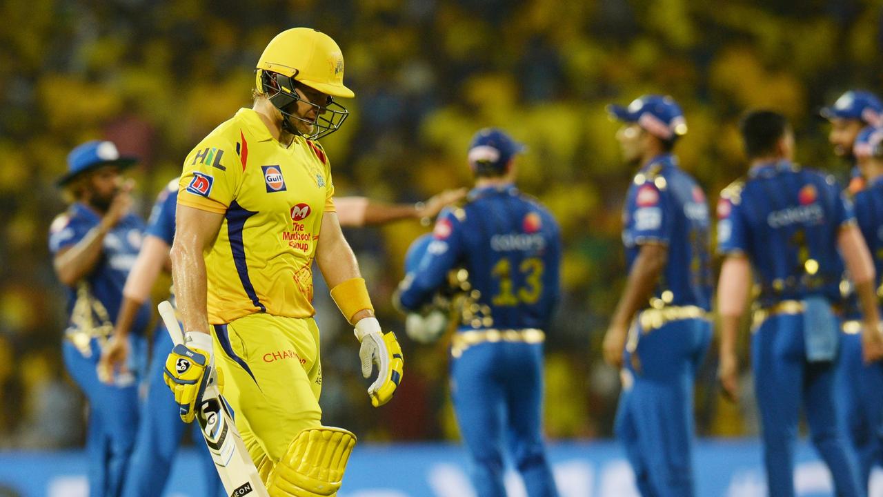 Shane Watson fell for 10 as Chennai lost the first qualifier.