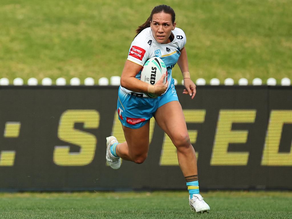 Meanwhile, the Titans have locked down star fullback Evania Pelite until the end of 2027. Picture: Getty Images