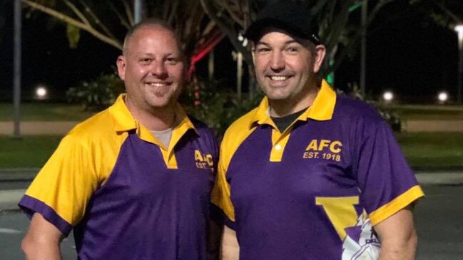 Altona president Paul Eishold and coach Corey McCall. Picture: Altona Facebook page