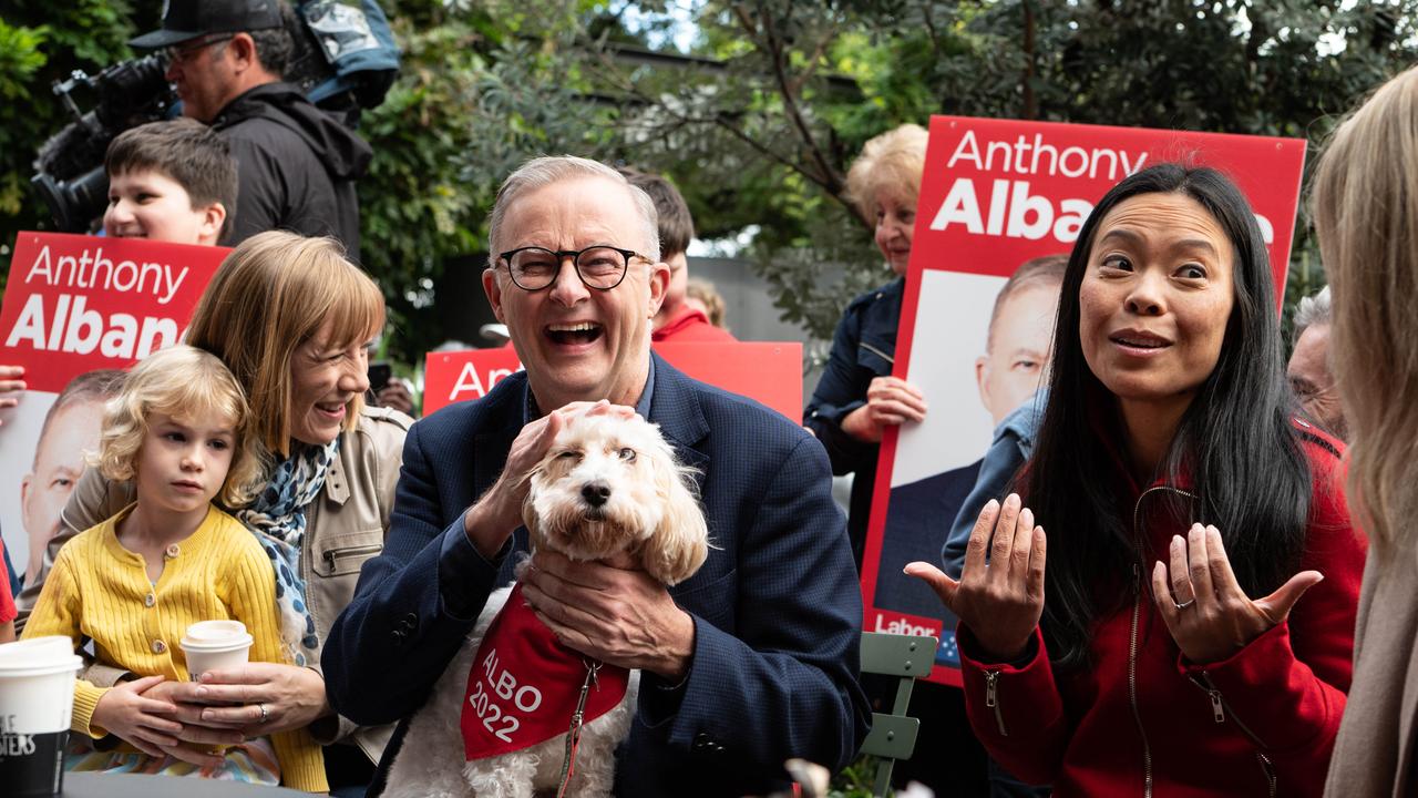 Prime Minister Anthony Albanese and Labor Member for Reid, Sally Sitou at the Marrickville library. Picture: Flavio Brancaleone