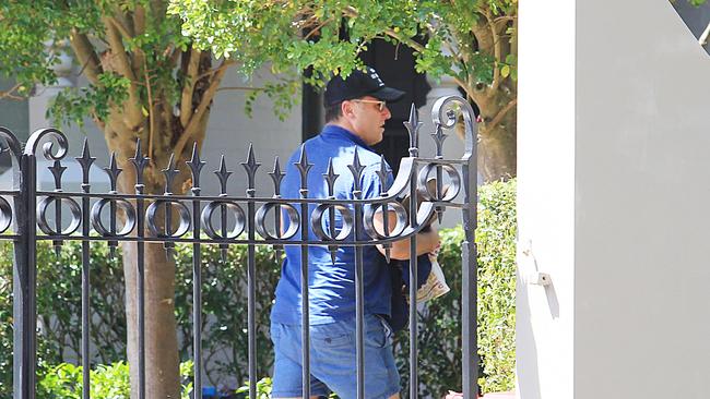 Karl Stefanovic arrives back at his Mosman home yesterday.