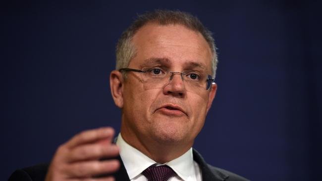 Federal Treasurer Scott Morrison has blocked NSW plans to lease electricity distribution network Ausgrid to Chinese bidders. Picture: AFP PHOTO / SAEED KHAN
