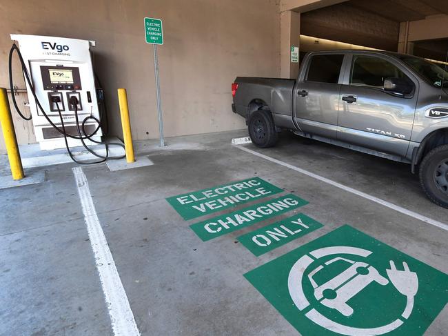 Electric vehicle drivers in Victoria will pay 2.5 cents for every kilometre travelled from July 1. Picture: Frederic J. Brown/AFP