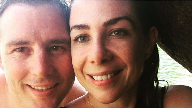 Happier times: Kate Ritchie with Stuart Webb.