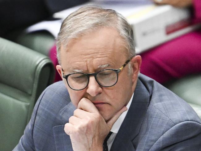 CANBERRA, AUSTRALIA  - NewsWire Photos - November 26, 2024: Prime Minister Anthony Albanese during Question Time at Parliament House in Canberra. Picture: NewsWire / Martin Ollman