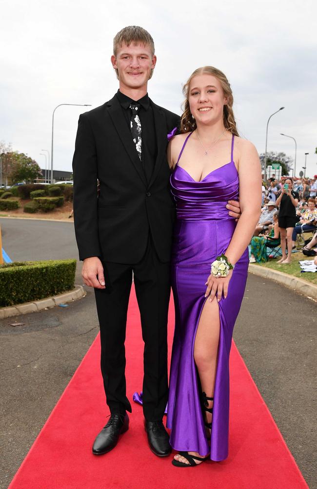 Jeremy Polzin and Desmia Ryan at Highfields State Secondary College. Picture: Patrick Woods.