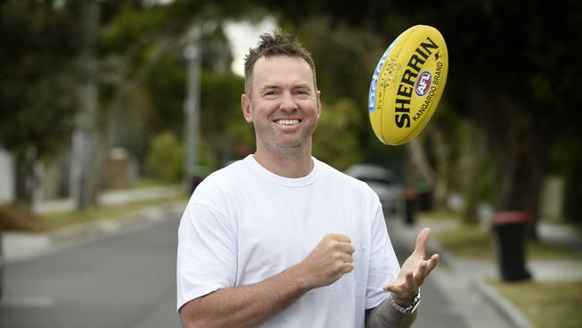 Former St Kilda AFL player Jason Gram has co-founded a business that rounds up peoples' spending to help pay bills. Picture: Andrew Henshaw