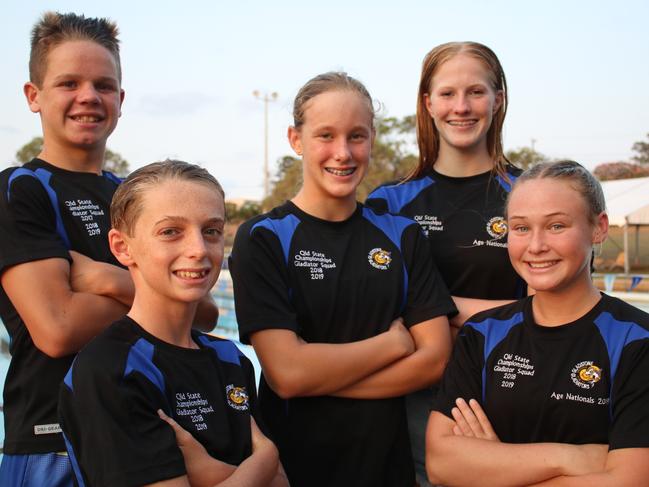 Gladstone Gladiators Kane Martin, Kai Devine, Shianne Plunkett, Clara furness and Stephanie Elliot will compete at the 2019 McDonalds Queensland Championships in Brisbane