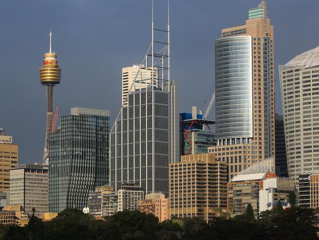 SYDNEY, AUSTRALIA - Newswire Photos - AUGUST 02 2023: A view of the Sydney CBD skyline in the early morning sun. Picture: NCA Newswire /Gaye Gerard