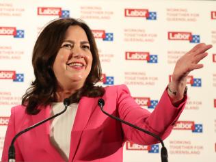 Annastacia Palaszczuk at the election after party, Blue Fin Fishing Club, Inala. Photographer: Liam Kidston.