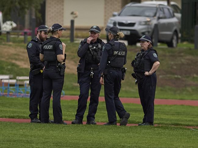 Police on scene at St Albans Reserve in Clearview, Thursday, Sept. 5, 2024. Picture: Matt Loxton