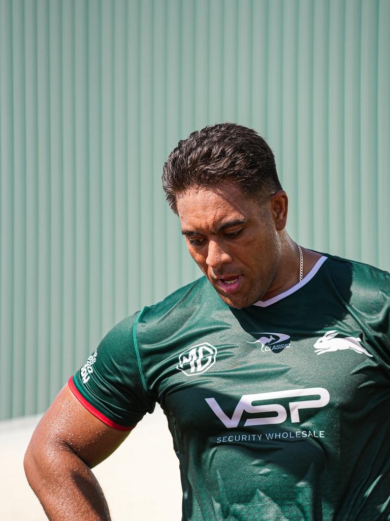 Tatola has returned to Rabbitohs training and running. Picture: Supplied.