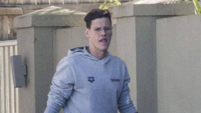 Mitch Larkin took his belongings from the house of his ex partner Emily Seebohm. Picture: AAP