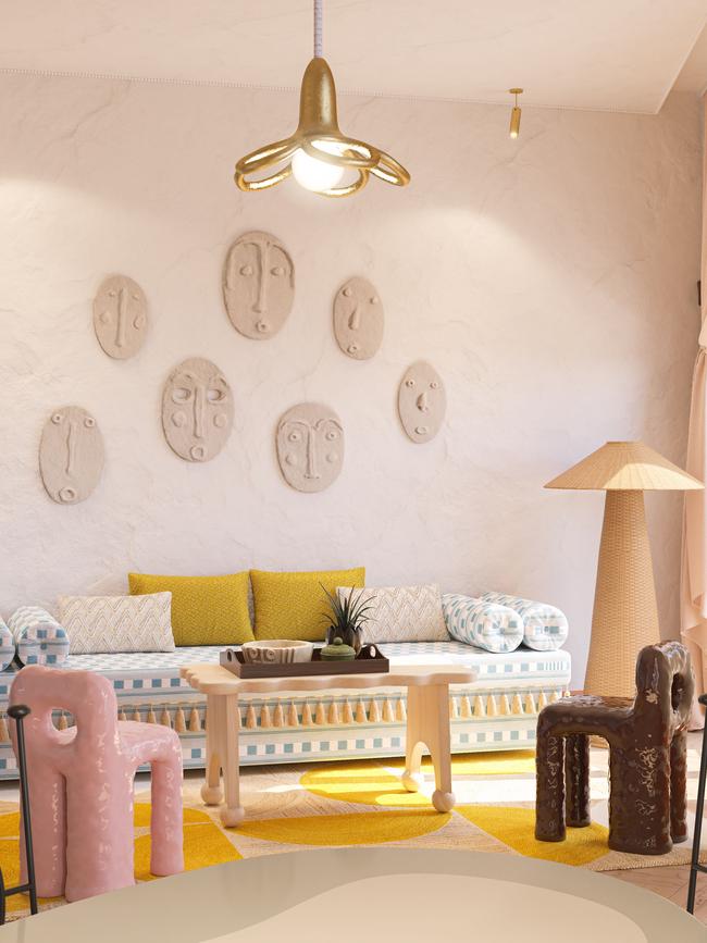 An eclectic suite at Montesol Experimental in Ibiza.