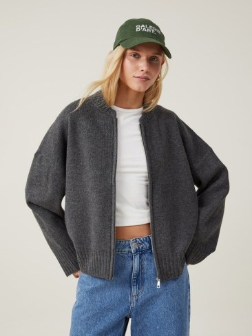 Luxe Knit Bomber. Picture: THE ICONIC.