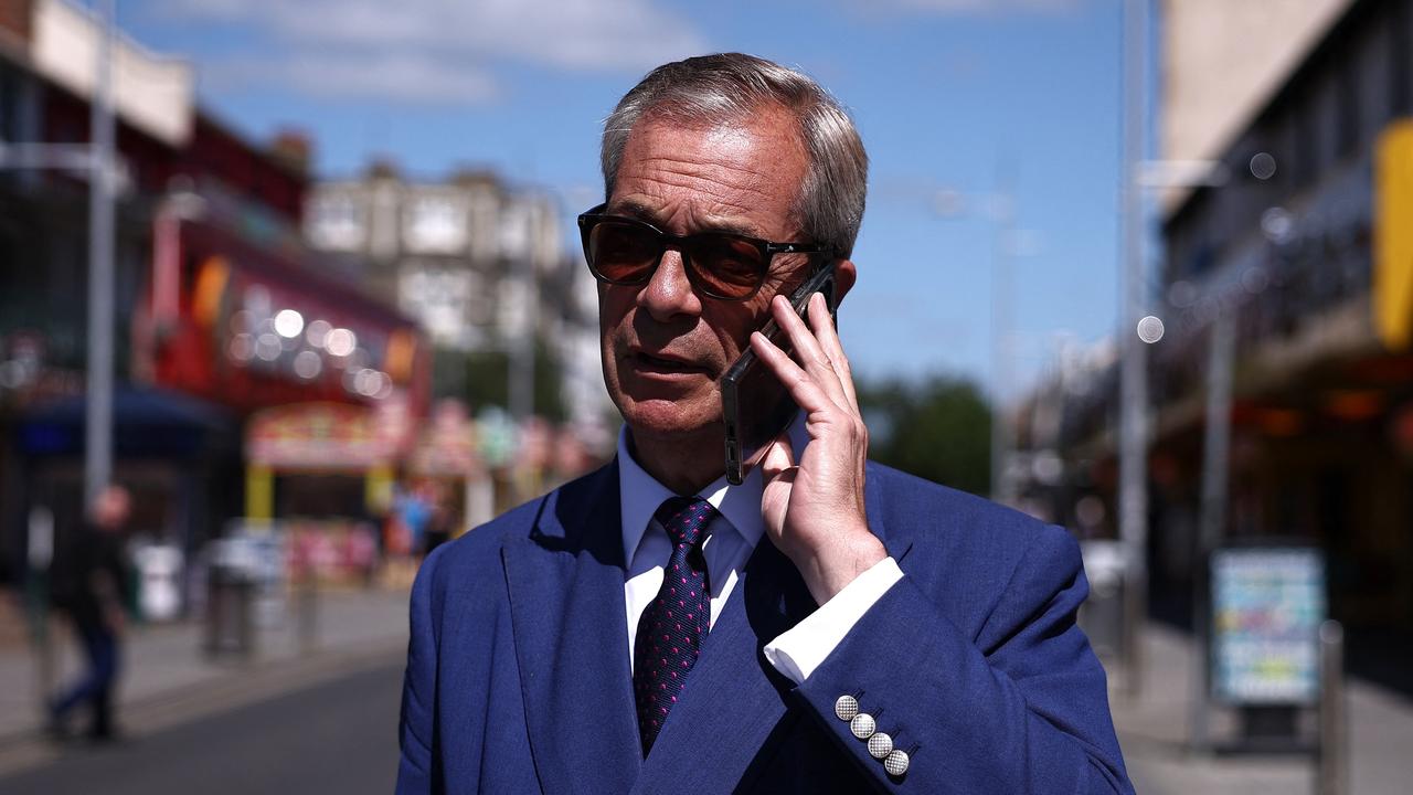 Nigel Farage’s Reform UK won five seats including Clacton-on-Sea in eastern En which he becomes the MP for. (Photo by HENRY NICHOLLS / AFP)