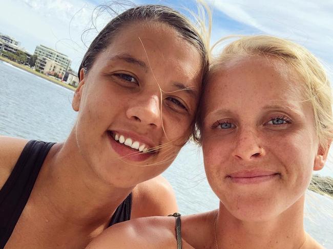 Australian soccer player Sam Kerr with partner Nikki Stanton. Picture: Instagram