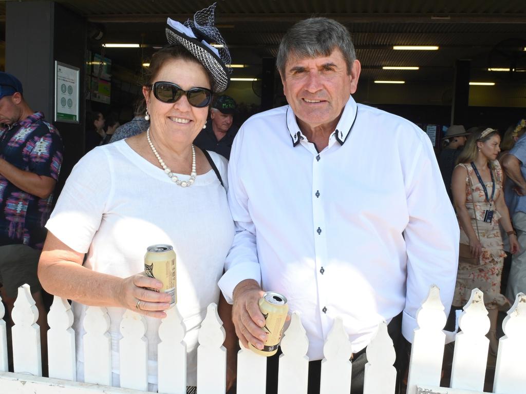 Robyn and Phil Johnson at the 2021 Great Northern Darwin Cup. Picture: Julianne Osborne