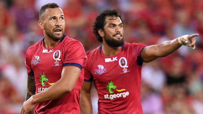 Quade Cooper and Karmichael Hunt will line-up in the Brisbane City squad in the National Rugby Championship. Picture: AAP