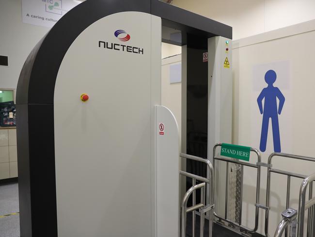 Hi-tech body scanners have been installed as part of a crackdown on contraband. Picture: Tim Hunter.