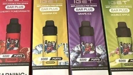 Screengrabs of Facebook pages that were selling Vapes online .Credit Facebook .