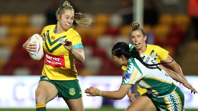 Jillaroos star Kezie Apps is set to join NRLW club Wests Tigers. Picture: Getty Images