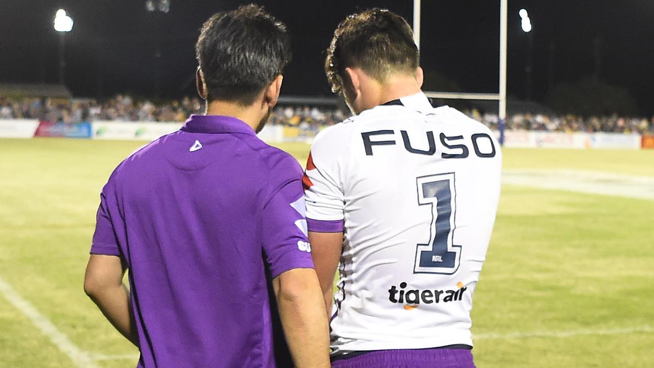 Scott Drinkwater injury is a hard pill to swallow for the Storm. (Photo by Ian Hitchcock/Getty Images)