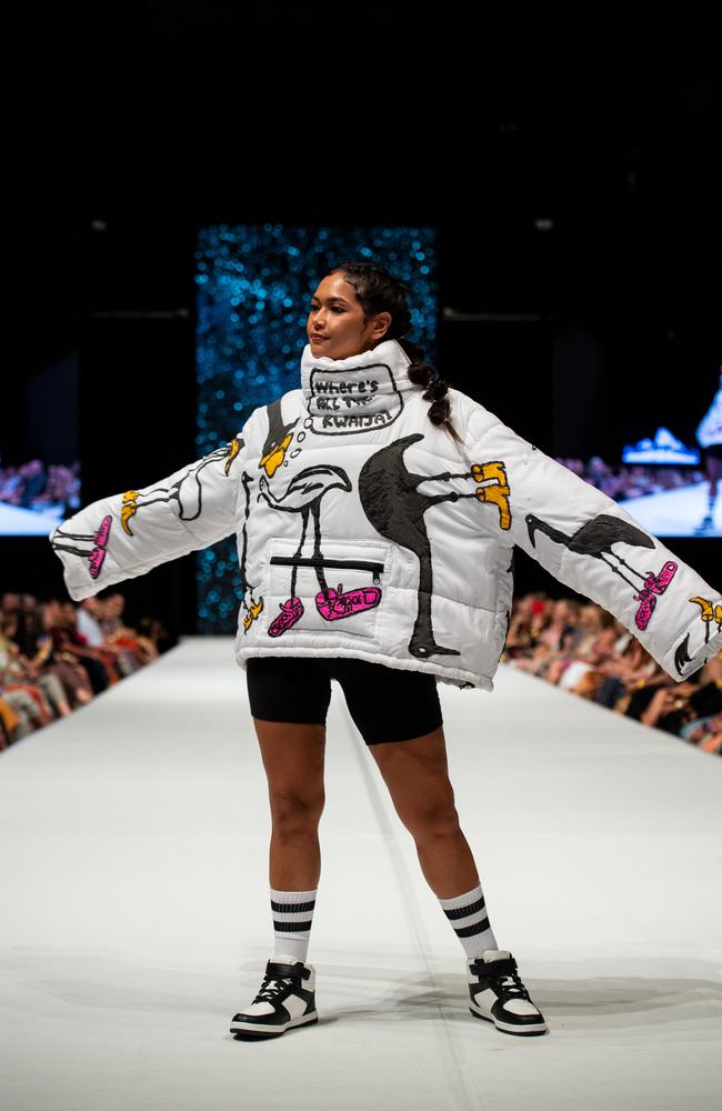 2024 Country to Couture at the Darwin Convention Centre showcases hand-designed First Nations fashion. Picture: Pema Tamang Pakhrin