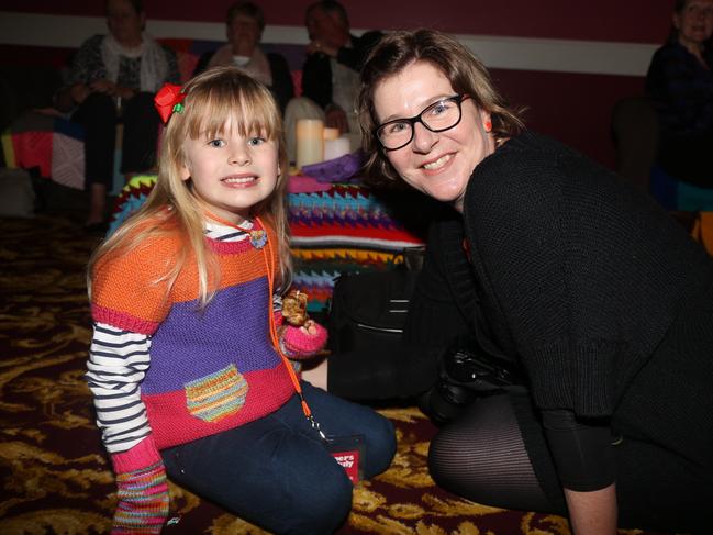 Mili and Amy Walker at the Jumpers and Jazz Festival launch at the Warwick Town Hall on Thursday, July 21.