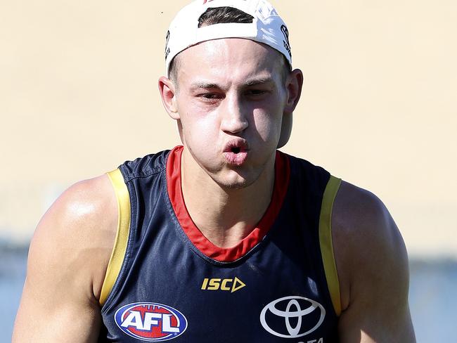 AFL - Adelaide Crows players train for the last time before the Christmas break. Tom Doedee works out on the ropes Picture SARAH REED