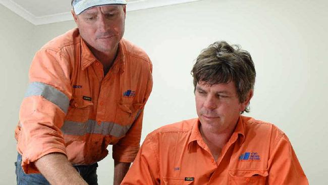 Andrew Shaw (left) and Ian Corney are small business owners who are interested in what the budget holds for small business. Picture: Brenda Strong 