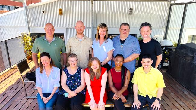 The PS Media team that was co-founded by former BuzzFeed Australia boss Simon Crear (back right). Photo - Supplied.