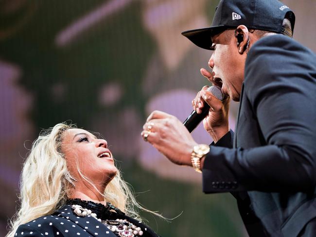 Beyonce, with Jay Z, gave the biter the benefit of the doubt. Picture: AFP/Brendan Smialowski