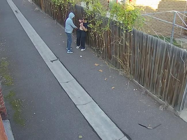 Drug users in the Richmond laneway. Picture: Supplied