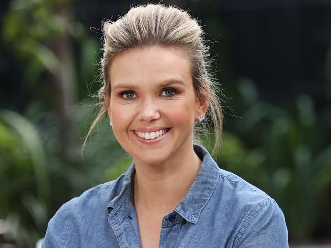 Pictured at her home in Sydney is Channel 7 presenter Edwina Bartholomew.Edwina has announced on breakfast television that she is pregnant with her second child.Picture: Richard Dobson