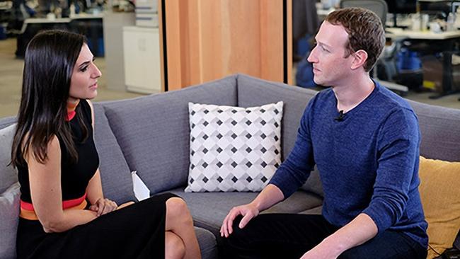 Mark Zuckerberg speaks to CNN's Laurie Segall yesterday